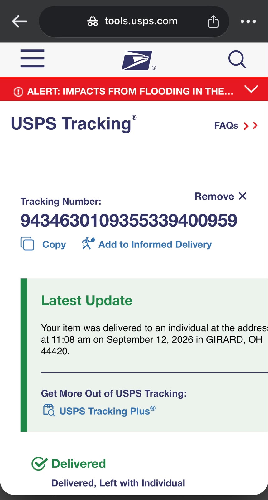 Secure package delivery